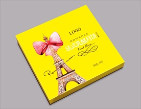 法式月饼盒平面展开图