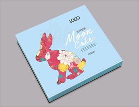 中秋月饼盒平面展开图