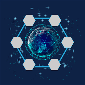 矢量图未来科技点粒地球设计背景