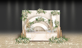 香槟色婚礼签到区