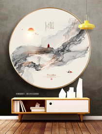 黑白装饰画 山水画