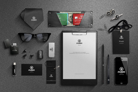 黑色高端vi样机贴图