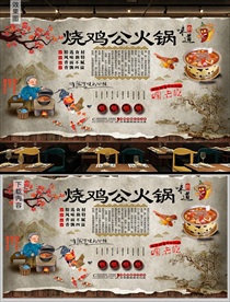 烧鸡公火锅背景墙