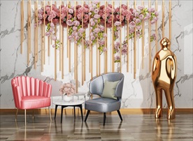 装饰假花植物DP打卡背景