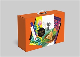 端午粽子礼盒平面展开图