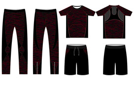 男士健身服套装三件套红花灰网布