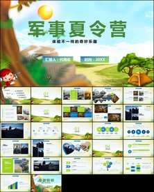 野战军训学生军事夏令营ppt