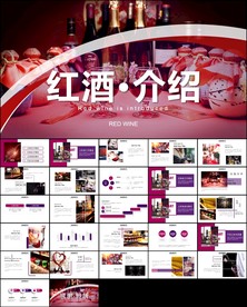 红酒洋酒葡萄酒红酒文化PPT