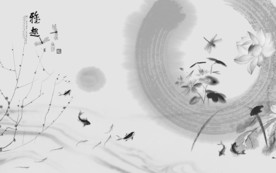 水墨山水新中式画 TIF分层