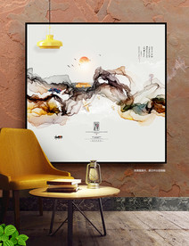 正方形无框画 抽象装饰画