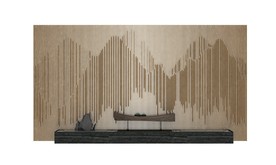 中式禅意格栅3d模型