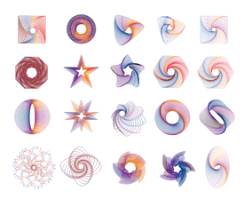 几何线条图形现代时尚风格图案