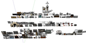 入口电动门别墅铁艺大门围墙集合