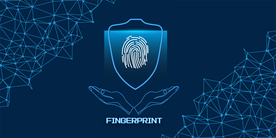 科学技术指纹识别矢量背景图