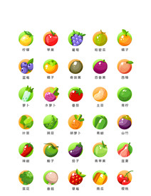 拟物水果蔬菜APP小程序图标