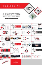 红色公司简介企业宣传总结PPT
