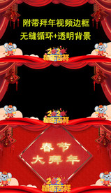 鼠年通用视频遮罩边框AE模板