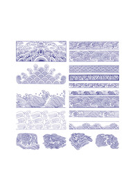 中式古风海浪水纹