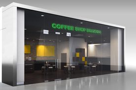 咖啡店铺店面样机