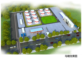 油库鸟瞰效果图