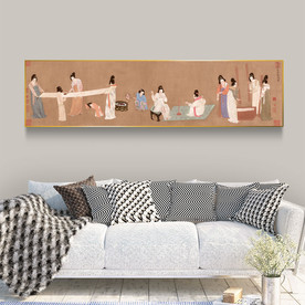 新中式宋画工笔画仕女装饰画