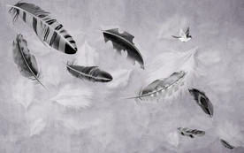 羽毛简约装饰画 TIF分层