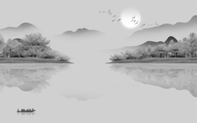 新款意境 山水画 TIF分层