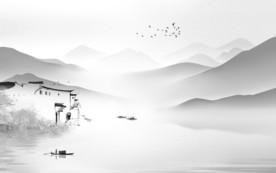 高清 意境 山水画 TIF分层