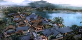 别墅设计中式民宿效果图