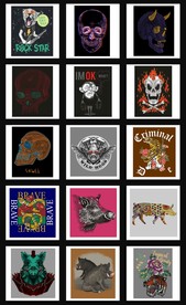 抽象个性图案组合