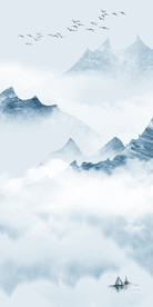 极品 山水画玄关 TIF分层