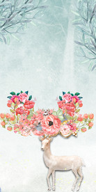 欧式花纹玄关画 TIF分层