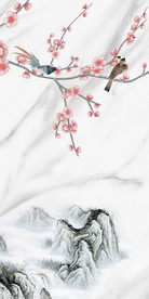 高清 山水画玄关 TIF分层