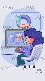 大数据矢量插画