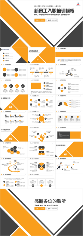 新员工入职培训手册ppt模板