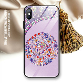 宫廷刺绣服饰花纹手机壳图案