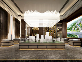 售楼大堂沙盆区设计效果图