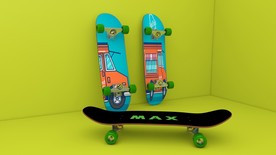 3d手指滑板模型