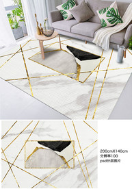 几何抽象方块地毯