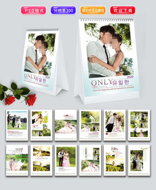 鼠年婚纱影楼台历