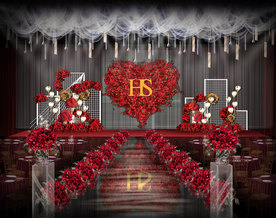 红色婚礼仪式区
