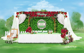 户外婚礼签到区