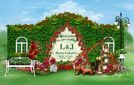 森系婚礼迎宾区