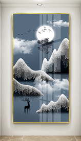 晶瓷晶贝山水玄关装饰画