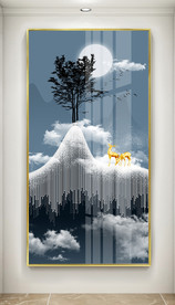 晶瓷晶贝山水玄关装饰画