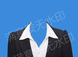 女生西装西服正装半身证件照模板