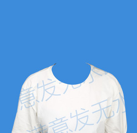 女生长袖衬衫半身证件照模板