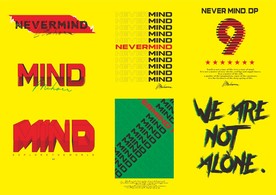 原创字母组合潮牌印花图案CDR