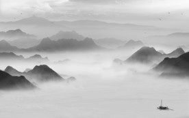 现代极品山水画 TIF分层