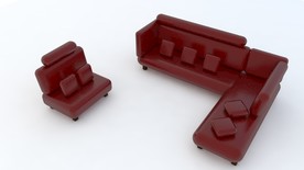 C4D三维模型沙发设计